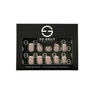 Boardroom Baddie Square Press on Nails